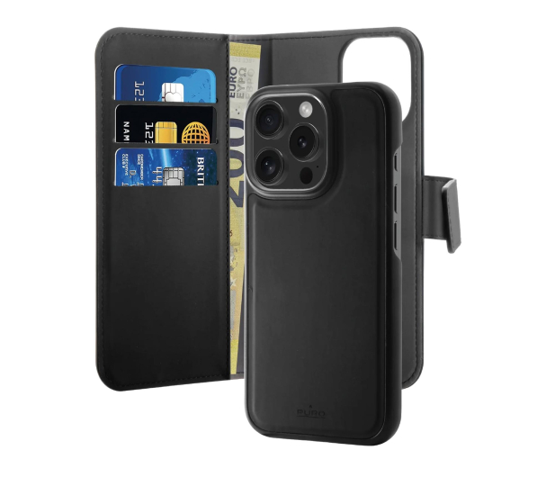 Puro Wallet Detachable MagSafe 2w1 z klapką i portfelem do iPhone - 1346222 - zdjęcie